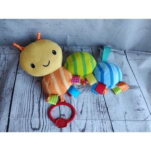 Taggies Stuffed Plush Colorful Musical Caterpillar Crib Carseat Handle Baby Toy